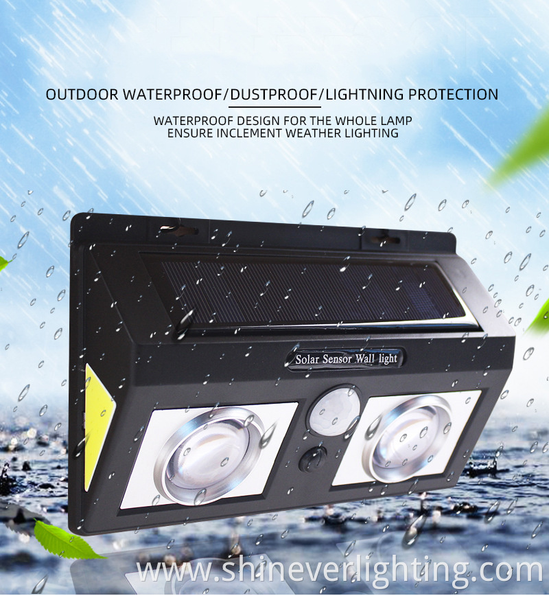 Outdoor solar motion sensor wall light 